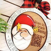 Load image into Gallery viewer, Santa Tracker Christmas Ornament SVG File | Laser Cut File | Santa Christmas Ornament SVG | Ornament SVG | Santa Claus Laser Svg
