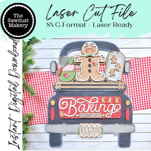 Load image into Gallery viewer, Add-on for Interchangeable Farmhouse Truck SVG | 12&quot; and 24&quot; Truck SV | Gingerbread Baking Truck | Christmas Interchangeable SVG
