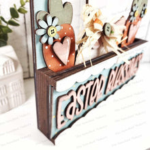 Load image into Gallery viewer, Add-on for Interchangeable Window Box | Easter Blessings Bunny Window Box Insert SVG | Laser Cut File | Window Box Shelf Sitter
