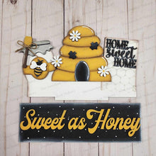 Load image into Gallery viewer, Add-on for Interchangeable Window Box | Sweet as Honey Bee Window Box Insert SVG | Laser Cut File | Window Box Shelf Sitter
