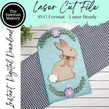 Load image into Gallery viewer, Interchangeable Large Arched Boho Sign Insert | Easter Bunny Arched Boho | Laser Cut File | Boho Signs | Seasonal Interchangeable SVG
