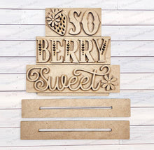Load image into Gallery viewer, So Berry Sweet Strawberry Stacker | Summer Mini Block SVG | SVG File | Laser Cut File | Summer SVG | Strawberry Summer Tiered Tray decor
