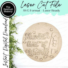 Load image into Gallery viewer, Sweet Land of Liberty Popsicle Door Hanger SVG File | Laser Cut File | Popsicle SVG File | Door Hanger svg | Summer svg | USA
