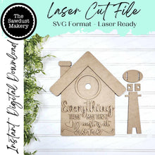 Load image into Gallery viewer, Interchangeable Home 3&quot; round Sign Frame Bundle SVG | Laser Cut File | Glowforge | 3&quot; Round Insert Frame | Seasonal Interchangeable
