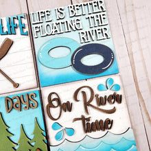 Load image into Gallery viewer, River Life Sign Bundle Laser Cut File | Laser Cut File | Interchangeable Frame | Farmhouse Sign Insert | River SVG | Canoe SVG | River Signs
