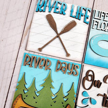 Load image into Gallery viewer, River Life Sign Bundle Laser Cut File | Laser Cut File | Interchangeable Frame | Farmhouse Sign Insert | River SVG | Canoe SVG | River Signs
