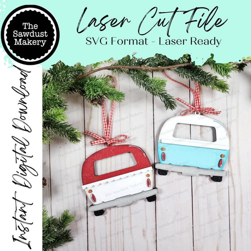 Camper Base ONLY Add-on Ornament SVG File | Laser Cut File | Christmas Ornament Kit | Ornament SVG | Gift Card Ornament svg