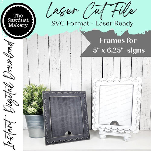 Decorative Interchangeable Scalloped Sign Holders | 5