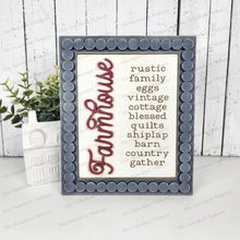 Load image into Gallery viewer, Bead Trim Frame Interchangeable Sign Holder | 5&quot; x 6.25&quot; Sign Holder | Sign Frame SVG | Laser Cut File | Interchangeable Frame
