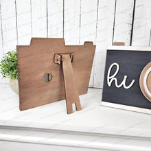 Load image into Gallery viewer, Interchangeable Camera 3&quot; Round Sign Shelf Sitter SVG | Laser Cut File | 3&quot; Round Insert Frame | Seasonal Interchangeable SVG
