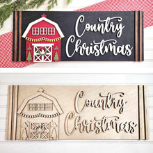 Load image into Gallery viewer, Country Christmas Farmhouse Mantle Sign SVG File | Laser Cut File | Christmas SVG | Country Barn Laser File | Farmhouse SVG | Mantle Decor
