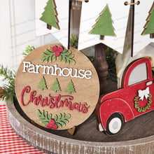 Load image into Gallery viewer, Country Christmas Farmhouse Tiered Tray SVG File | Laser Cut File | Home SVG Christmas Laser File | Farmhouse SVG | Christmas Decor
