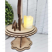 Load image into Gallery viewer, Add-on File for Decorative Interchangeable Pedestal Stand | Love Shack Scene | Laser Cut File | Seasonal Interchangeable | Pedestal SVG
