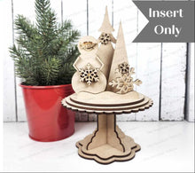 Load image into Gallery viewer, Add-on File for Decorative Interchangeable Pedestal Stand | Snowman Tree Scene | Laser Cut File | Seasonal Interchangeable | Pedestal SVG
