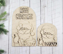 Load image into Gallery viewer, Interchangeable Large Arched Boho Sign Insert | Merry Christmas Santa | SVG Laser Cut File | Boho Signs | Seasonal Interchangeable SVG
