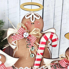 Load image into Gallery viewer, Gingerbread Angel Shelf Sitters SVG File | Laser Cut File | Christmas SVG | Gingerbread svg | Angel svg | Candy Cane SVG
