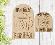 Load image into Gallery viewer, Interchangeable Large Arched Boho Sign Insert | Hey There Pumpkin Sign | SVG Laser Cut File | Boho Signs | Seasonal Interchangeable SVG
