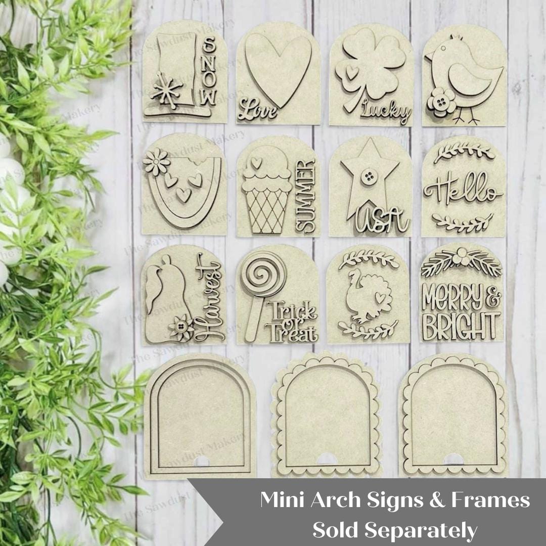Mini Arch Sign Set Vol 1 SVG Sign Bundle | Seasonal Interchangeable Mi ...