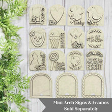 Load image into Gallery viewer, Mini Arch Sign Set Vol 1 SVG Sign Bundle | Seasonal Interchangeable Mini Sign Bundle | SVG Laser Cut File | Boho Signs
