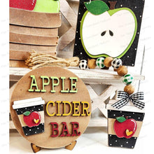 Load image into Gallery viewer, Apple Cider Fall Harvest Farmhouse Tiered Tray SVG File | Laser Cut File | Fall Laser File | Farmhouse SVG | Autumn Laser SVG Decor
