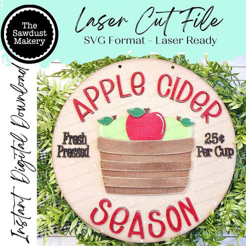 Apple Cider Season Door Hanger 10.5