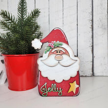Load image into Gallery viewer, Jolly Santa Claus Shelf Sitter SVG File | Laser Cut File | Jolly Santa Christmas Ornament SVG | Ornament SVG | Santa Claus Laser Svg
