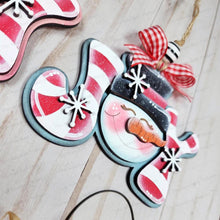 Load image into Gallery viewer, Candy Cane Joy Christmas Ornament Bundle SVG File | Laser Cut File | Gingerbread svg | Snowman svg | Gnome svg | Reindeer svg
