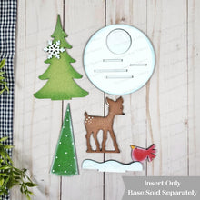Load image into Gallery viewer, Add-on File for Decorative Interchangeable Pedestal Stand | Reindeer Winter Votive Scene | Seasonal Interchangeable | Pedestal SVG
