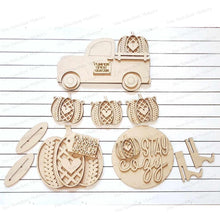 Load image into Gallery viewer, Sweater Weather Pumpkin Decor Set Tiered Tray Display SVG File | Laser Cut File | Pumpkin | Sweater Pumpkins | Fall SVG | Stay Cozy

