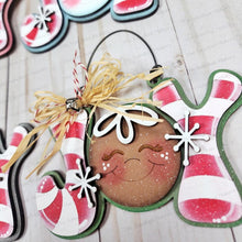 Load image into Gallery viewer, Candy Cane Joy Christmas Ornament Bundle SVG File | Laser Cut File | Gingerbread svg | Snowman svg | Gnome svg | Reindeer svg
