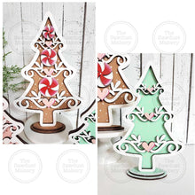 Load image into Gallery viewer, Standing Gingerbread Christmas Tree Trio Christmas SVG File | Laser Cut File | Christmas SVG | Christmas Tree SVG | Gingerbread Christmas
