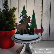 Load image into Gallery viewer, Add-on File for Decorative Interchangeable Pedestal Stand | Reindeer Winter Votive Scene | Seasonal Interchangeable | Pedestal SVG
