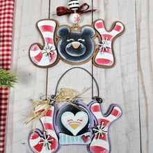 Load image into Gallery viewer, Winter Candy Cane Joy Christmas Ornament Bundle SVG File | Laser Cut File | Penguin svg | Polar Bear svg | Moose svg | Bear Ornament svg
