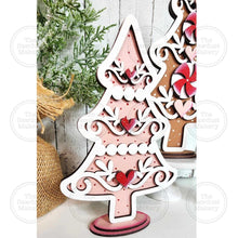 Load image into Gallery viewer, Standing Gingerbread Christmas Tree Trio Christmas SVG File | Laser Cut File | Christmas SVG | Christmas Tree SVG | Gingerbread Christmas
