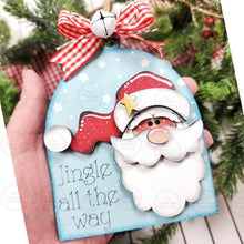 Load image into Gallery viewer, Arched Santa Christmas Ornament SVG File | Laser Cut File | Christmas Ornament | Ornament SVG | Jingle all the way SVG | Personalized
