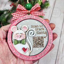 Load image into Gallery viewer, Christmas Mouse Santa Tracker Christmas Ornament SVG File | Laser Cut File | Christmas Ornament SVG | Ornament SVG | Mouse Laser Svg
