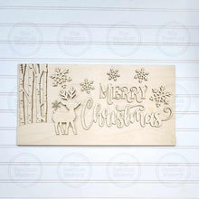 Load image into Gallery viewer, Reindeer Merry Christmas Mantle Sign SVG File | Laser Cut File | Christmas svg | Vintage Christmas | Christmas Eve | Christmas Decor
