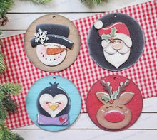 Load image into Gallery viewer, Christmas Cheer Pop-Out Christmas Ornament SVG File | Laser Cut File | Christmas Ornament SVG | DIY Ornament Bar svg
