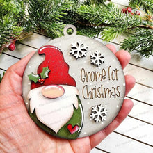 Load image into Gallery viewer, Gnome for Christmas Pop-Out Christmas Ornament SVG File | Laser Cut File | Christmas Ornament SVG | DIY Ornament Bar svg
