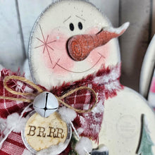 Load image into Gallery viewer, Winter Snowman Standing Shelf Sitter SVG File | Laser Cut File | Standing Snowman SVG | Snowman Shelf Sitter | Winter Snowman SVG
