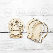 Load image into Gallery viewer, Christmas Truck Lighted Snow Globe Ornament SVG File | Laser Cut File | Fairy Light Ornament svg | Ornament SVG | Winter svg
