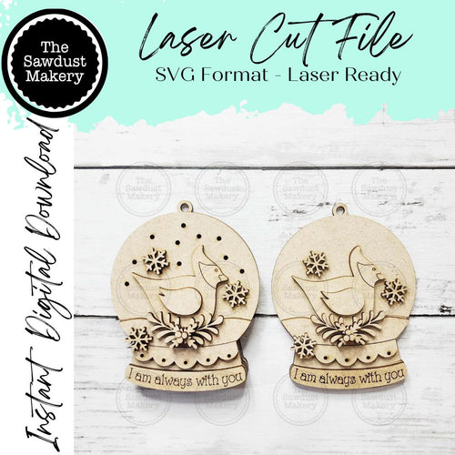 Cardinal Memorial Keepsake Lighted Snow Globe Ornament SVG File | Laser Cut File | Fairy Light Ornament svg | Ornament SVG | Cardinal svg