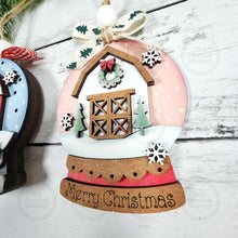 Load image into Gallery viewer, Farmhouse Barn Lighted Snow Globe Ornament SVG File | Laser Cut File | Fairy Light Ornament svg | Ornament SVG | Winter svg
