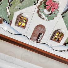 Load image into Gallery viewer, Christmas Church Light up Shelf Sitter Standing Sign File SVG | Christmas Laser Cut File | Winter Mantle decor | Vintage Christmas Svg
