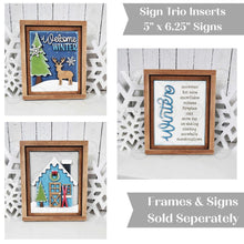 Load image into Gallery viewer, Oh Deer Christmas Trio Sign Bundle Laser Cut File | Interchangeable Frame | Christmas Sign Inserts | 5" x 6.25" signs | Reindeer SVG
