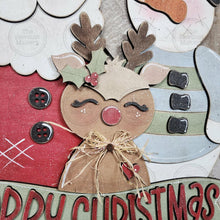 Load image into Gallery viewer, Christmas Friends Shelf Sitter and Door Hanger Bundle SVG File | Laser Cut File | Christmas SVG | Santa svg | Reindeer svg | Snowman svg
