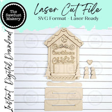 Load image into Gallery viewer, Gingerbread House Countdown to Christmas Shelf Sitter SVG File | Laser Cut File | Gingerbread SVG | Christmas laser cut File
