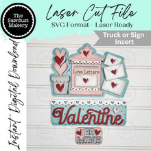 Load image into Gallery viewer, Add-on for Interchangeable Farmhouse Truck SVG | 12" and 24" Truck SVG | Valentine Truck | Love | Smooch | Valentine Interchangeable SVG

