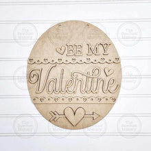 Load image into Gallery viewer, Be My Valentine Door Hanger SVG Laser File | Valentine Laser Cut File | Laser Cut SVG | Valentine Door Hanger
