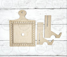 Load image into Gallery viewer, Breadboard Bead Trim 4.25 inch Sign Holder | Interchangeable Sign Holder | Breadboard Frame SVG | Laser Cut File | Interchangeable Frame
